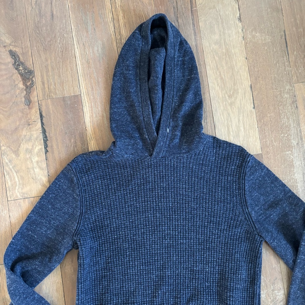 Gap Cozy Knit Navy Hoodie Sweater Size XS - Picture 5 of 14